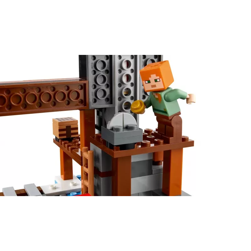 Stavebná hračka LEGO Minecraft The Pickaxe Mine sada 21277 – 530 dielov, 3 minifigúrky, vek 8+