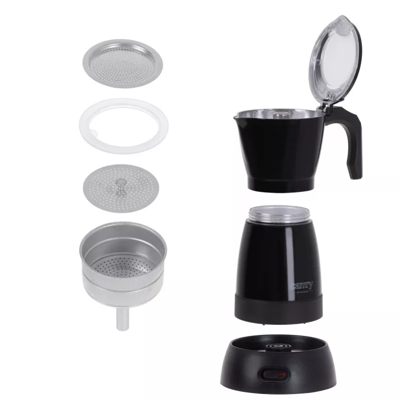 Elektrický moka kávovar Camry CR 4415b 0,5 l, 480 W, čierna