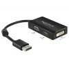 DeLOCK 0,16 m DisplayPort/VGA+HDMI+DVI VGA (D-Sub)+ HDMI + DVI čierna