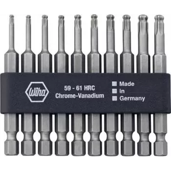 Sada bitov do skrutkovača Wiha 32804 — 10 kusov, Torx T10–T30, 70 mm