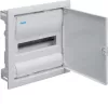 Hager Volta VU12NE zapustená rozvodnica, 1 rad, 12 modulov, IP30, kovové dvierka, 348×356×98 mm, biela