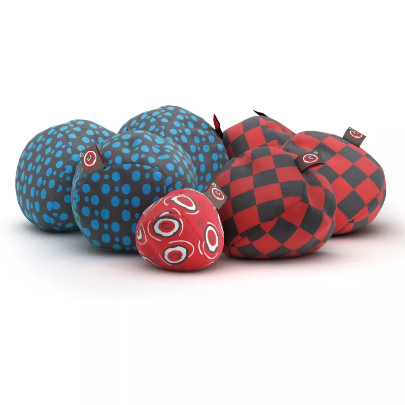 Crossboule Set Downtown, zručnostná hra modrá/červená