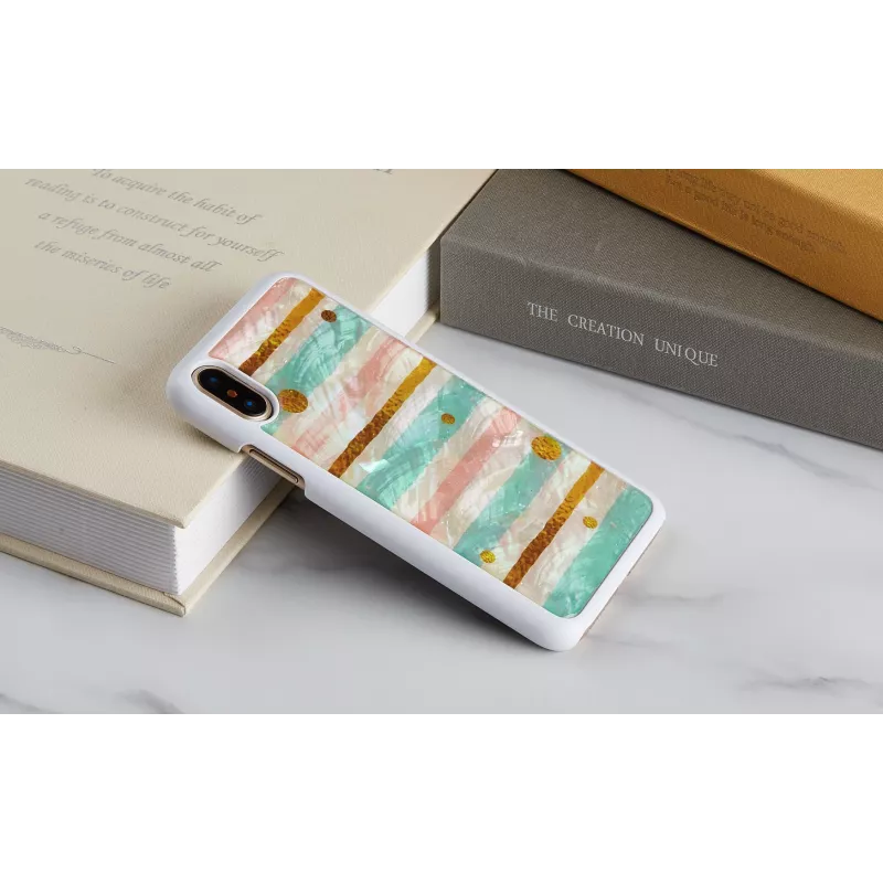 iKins Pop Mint puzdro na iPhone XS/X, biele
