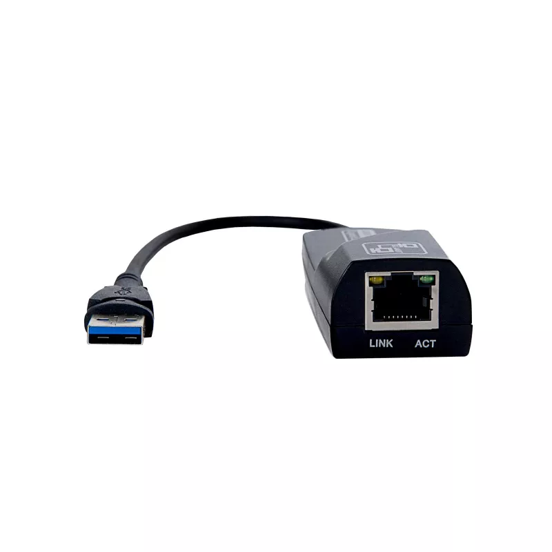 Akyga AK-AD-31 USB-3.0 na Gigabit Ethernet adaptér, RJ45, 15 cm kábel, čierna
