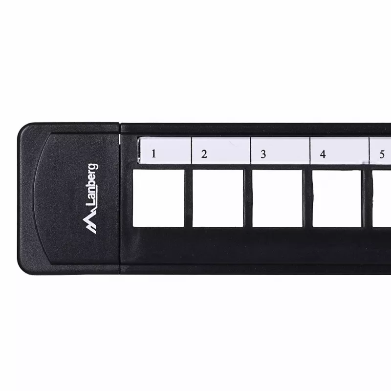 Patch panel 1U LANBERG PPKS-1124-B, 24 portov, 1U, ABS, čierny, 482,6×44,5×154 mm