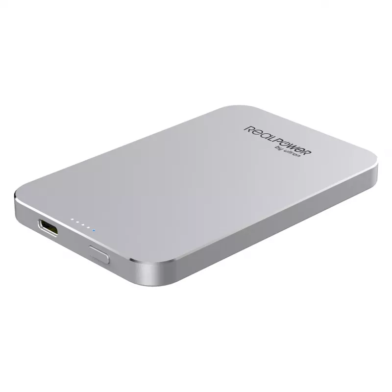 RealPower Powerbank PB-5000 MAG strieborná 5 000 mAh