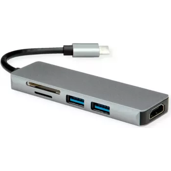 ROLINE dokovacia stanica Type C HDMI 2x USB3.2 Gen1 A SD/MicroSD - digitálne/dáta (12.02.1019)