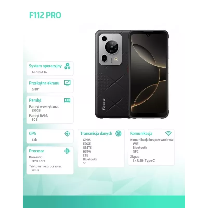 Smartphone FOSSiBOT F112 Pro čierny