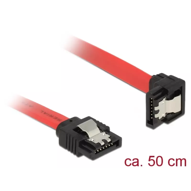 SATA kábel DeLOCK 83979 0,5 m SATA 7-pinový čierny červený