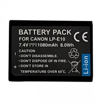 Nabíjateľná lítium-iónová batéria do fotoaparátu extra digital LP-E10 1080mAh pre modely Canon EOS