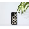 Ochranné puzdro iKins pre Samsung Galaxy S20 Ultra — pyramídový vzor, čierne