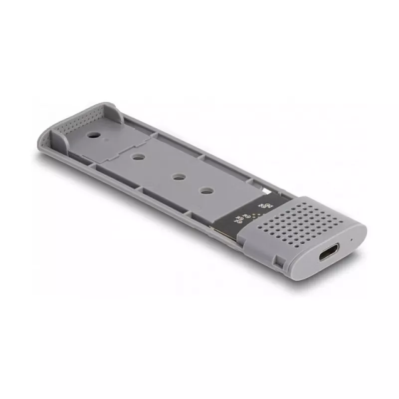 SSD puzdro DeLOCK externé USB Type-C Combo puzdro pre M.2 NVMe PCIe alebo SATA SSD bez nástrojov