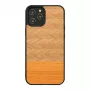 Ochranné puzdro Man and Wood pre iPhone 12 Pro Max — rybí chvost oranžová čierna