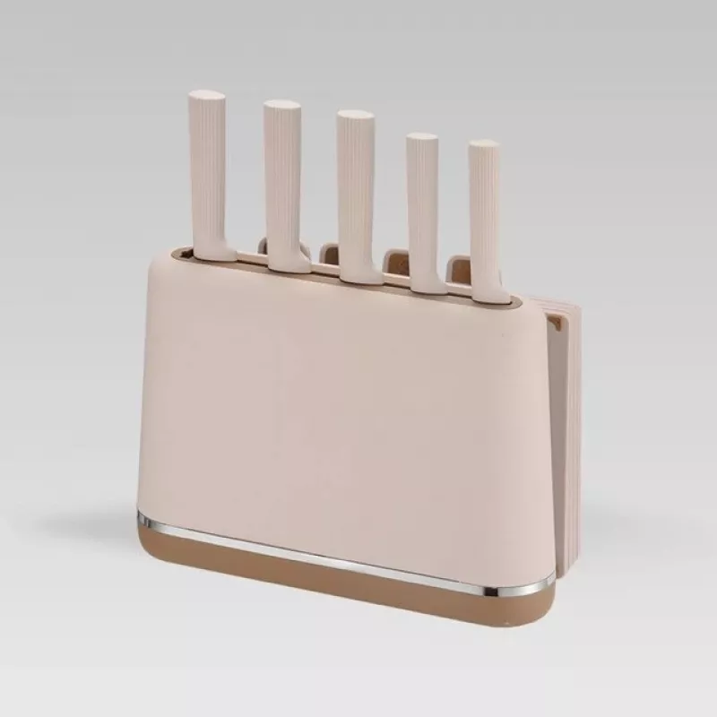 Maestro MR-1412-BEIGE sada nožov s blokom + sada krájacích dosiek béžová