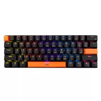 Mechanická klávesnica Baracuda Dolphin čierna US rozloženie s Blue spínačmi