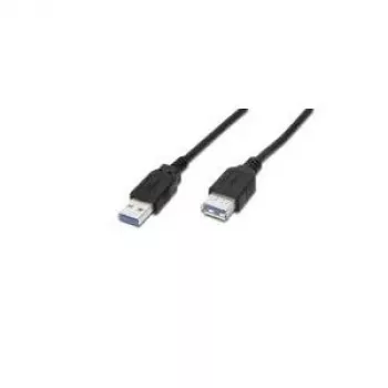 USB predlžovací kábel DIGITUS AK-112331, 3 m, USB-A konektor samec na USB-A konektor samica, USB 3.2 Gen 1, čierna