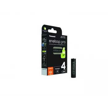 Nabíjateľné batérie PANASONIC ENELOOP PRO AAA 930 mAh, 4 ks (BK-4HCDE/4CP)