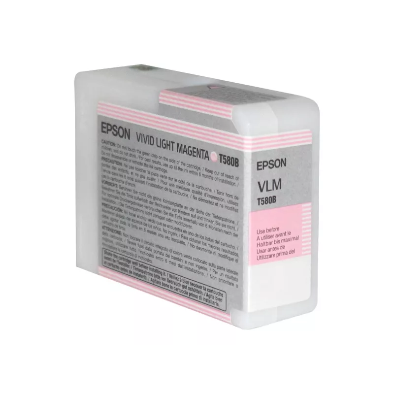 Epson Singlepack Vivid Light Magenta T580B00, Vivid light Magenta, pigmentový atrament, 80 ml, 1 ks