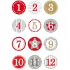 HERMA samolepky adventný kalendár 1-24 červená Ø 2 cm 24 ks