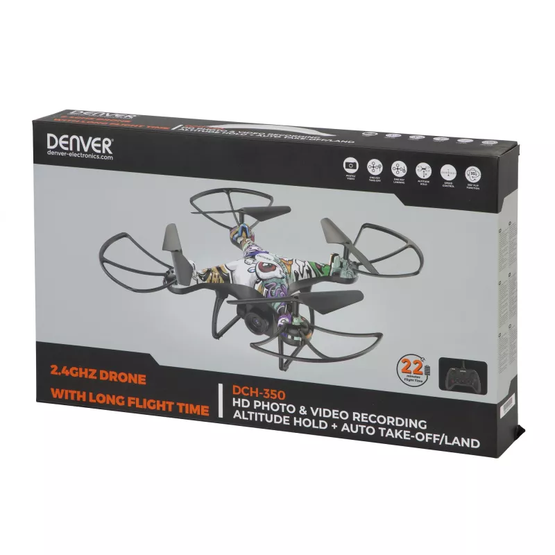 Dron Denver 2,4 GHz s HD kamerou a udržiavaním výšky