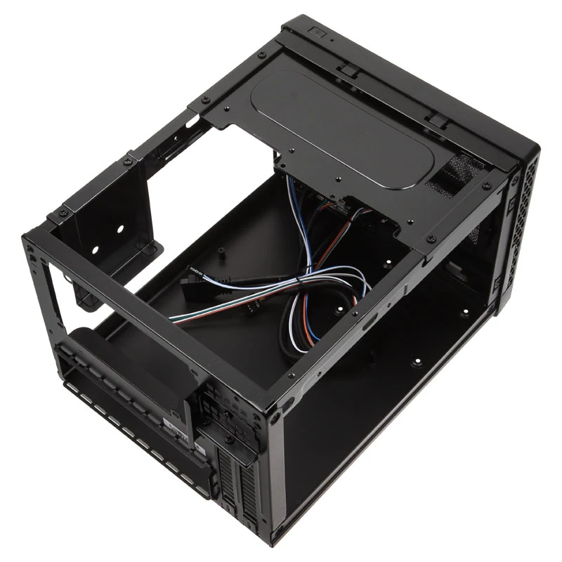 SilverStone SUGO 13 - Desktop - Mini-DTX - bez napájacieho zdroja (AT / PS/2) - čierna - USB/Audio (SST-SG13B-Q)