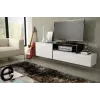 Cama TV skrinka SIGMA 3 180 biela/biela lesklá + čierna