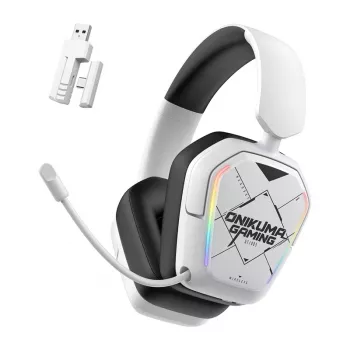 Káblový/bezdrôtový headset Onikuma GT883 biely — Bluetooth a káblové pripojenie, over-ear dizajn