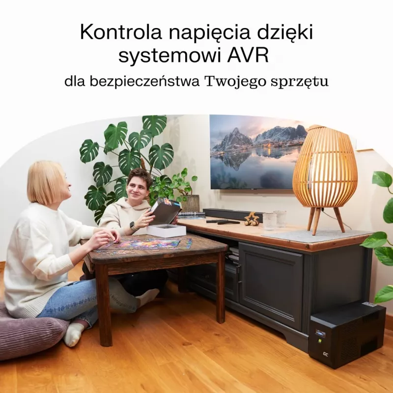 UPS line-interactive 2 kVA 1200 W, Green Cell, 4 AC výstupy, USB, 12 V 9 Ah VRLA (tower)