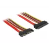 SATA kábel DeLOCK 84917 0,1 m SATA 22-pinový oranžový červený žltý