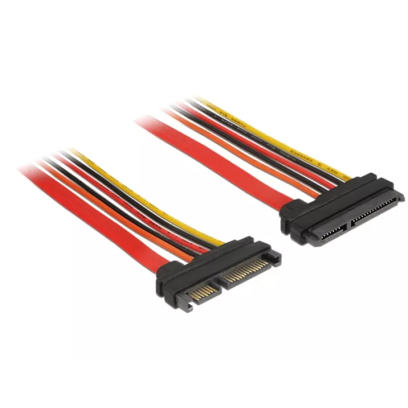 SATA kábel DeLOCK 84917 0,1 m SATA 22-pinový oranžový červený žltý