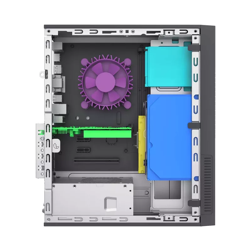 Akyga AK-302-01BL SFF PC skriňa, Micro-ATX / Mini-ITX, USB-C + 2x USB 3.0 + USB 2.0, bez napájacieho zdroja, čierna