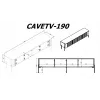 TV skrinka cama meble VERA 190x40x50 cm – matný čierny vrch a rám