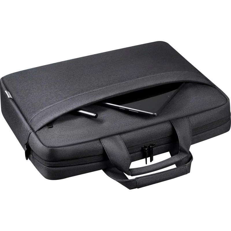 Taška na notebook DEFENDER FIRM 26123 pre 15,6-palcové notebooky, polyuretán, čierna, Toploader, odnímateľný popruh na rameno