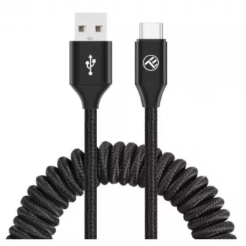 USB na USB-C dátový kábel Tellur Extendable 3A 1,8 m čierny