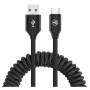 USB na USB-C dátový kábel Tellur Extendable 3A 1,8 m čierny