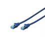 Digitus sieťový kábel CAT 5e SF/UTP patch kábel RJ45 Cat5e 0,5 m modrý