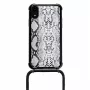 Lookabe Necklace Snake Edition puzdro na telefón pre iPhone XR, strieborné/čierne