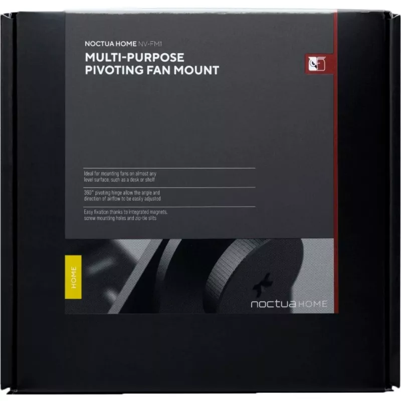 Noctua NV-FM1 univerzálny otočný držiak ventilátora, čierny