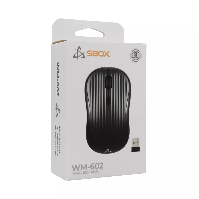 Myš SBOX WM-602 čierna bezdrôtové rozhranie