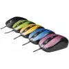 USB káblová myš, 4 tlačidlá, optická, symetrická, modrá