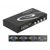 DeLock switch VGA 4 port manuálny obojsmerný - prepínač obrazovky - 4 x VGA - desktop (87635)