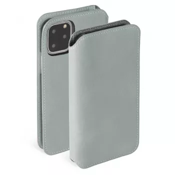 Puzdro Krusell Sunne na mobil pre Apple iPhone 11 Pro — Vintage sivé, puzdro s klopou a priečinkom na karty