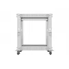 19-palcový otvorený rack LANBERG 12U, nastaviteľná hĺbka 600-1100 mm, sivý