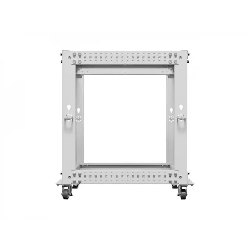 19-palcový otvorený rack LANBERG 12U, nastaviteľná hĺbka 600-1100 mm, sivý