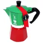 Bialetti Moka Express Italia 6TZ (300 ml) červeno-zelená