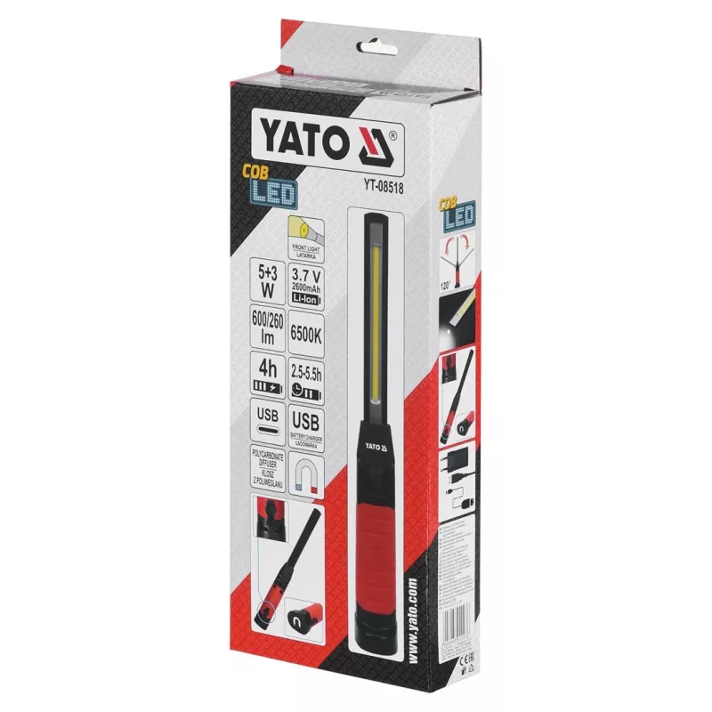 Yato YT-08518 pracovné svietidlo čierne LED 8 W
