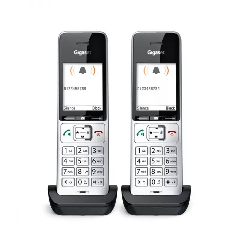 Gigaset COMFORT 500HX duo analógový/DECT telefón identifikácia volajúceho čierny, strieborný