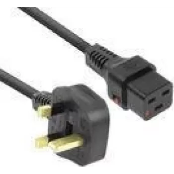 ACT napájací kábel UK konektor – C19 IEC Lock čierny 2 m PC1214 230 V 16 A