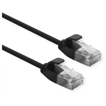 Sieťový kábel ROLINE 21.15.3954 RJ-45 Cat6a 1,5 m čierna