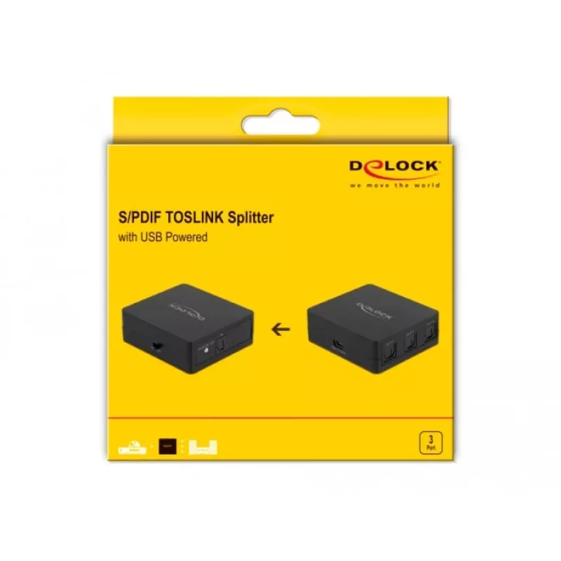 S/PDIF TOSLINK rozbočovač DeLOCK 63397
